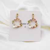 Pendientes de corona de abeja con purpurina