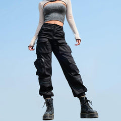 Asymmetrical Multi Pockets Cargo Pants
