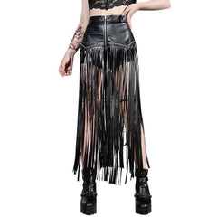 Rivet Chain Tassel Skirt