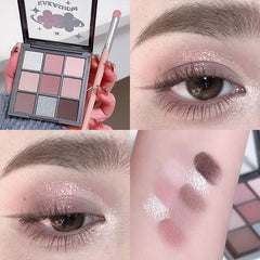 Nine-Color Gray-Pink Eyeshadow