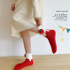 Bodensocken mit Fruchtmuster