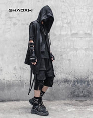 Black sleeveless jacket