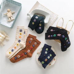 Bunte Blumen Socken