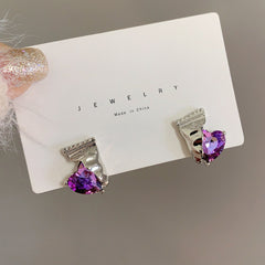 Pendientes de corazón de caramelo de colores