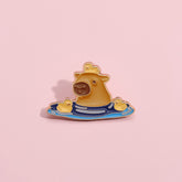 Cute Bathing Capybara-Shaped Pins