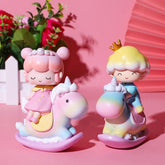 Adornos de caballos de príncipe y princesa de cuento de hadas