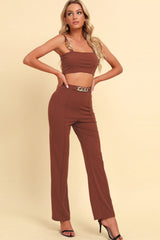 Cropped Cami and Pants Set