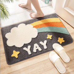 Modern Simplicity Flocking Carpet