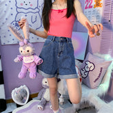 Top corto de punto con lazo