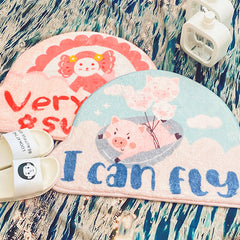 Alfombra antideslizante de vellón con dibujos de animales