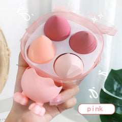 Juego de borlas para polvos con forma de huevo Bear Beauty