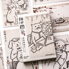 Niedliche Katzenleben-Postkarte