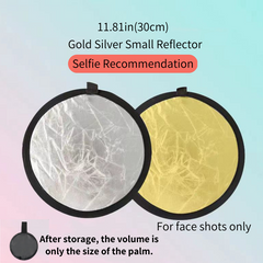 Reflector de luz de relleno fotográfico plegable dos en uno