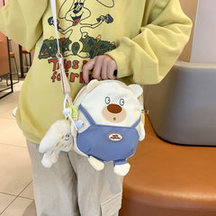 Bolso de hombro con diseño de oso para niñas