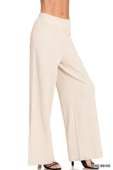 Viscose Ribbed Sweater Pants