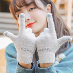 Guantes con dedos divididos y pantalla táctil de dibujos animados