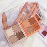 Sombra de ojos brillante de cuatro colores