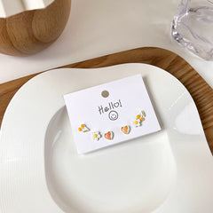 Conjunto de pendientes de tulipán de una semana