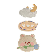 Three Cartoon Bear Hair Clips