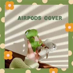 Estuche para Airpods con dinosaurio de peluche
