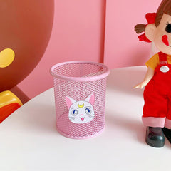 Portalápices rosa dulce y femenino