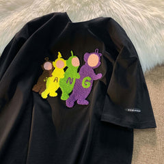 Linda camiseta de los Teletubbies con toalla bordada