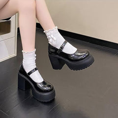 Coquette Leather Platform Mary Janes
