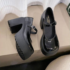Coquette Leather Platform Mary Janes