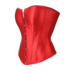 Coral Red Gothic Hourglass Overbust Corset