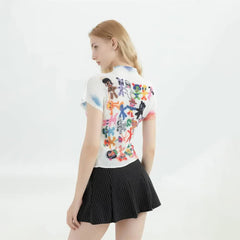 Linda camiseta de dibujos animados kawaii harajuku