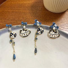 Lindos pendientes de lazo de gato