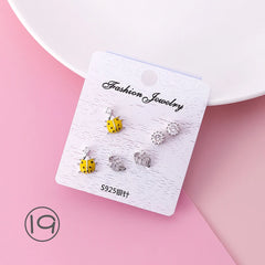 Combinación de pendientes de fruta con circonitas