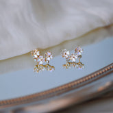 Pendientes de flor de concha de cerezo de noche