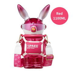 Botella de pajita con forma de conejo relámpago, envío gratis