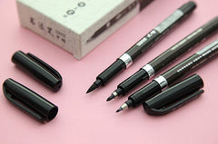 Juego de 3 plumas de caligrafía japonesa