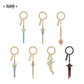 Llavero de metal de la serie Genshin Cast