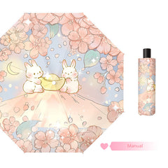 Niedlicher Häschen-faltbarer Sonnenschirm