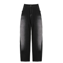 Vaqueros holgados de color gris oscuro