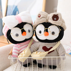Familia de pingüinos de peluche kawaii para vestir