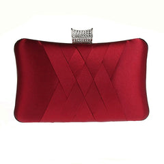 / Event Clutch PU Party Wedding Silk Leather Bags