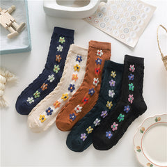 Bunte Blumen Socken