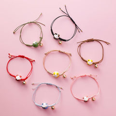 Bonita pulsera de cerámica con forma de gato