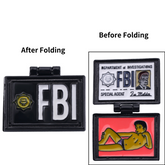 Pin divertido de dibujos animados con permiso de trabajo del FBI