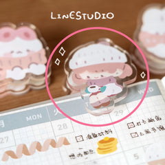 Süße Acrylclips der Winterserie