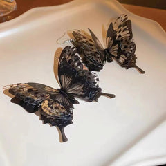 Black Hollow Butterfly Dangle Earrings