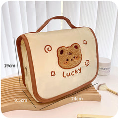 Niedliche bestickte wasserdichte Kosmetiktasche