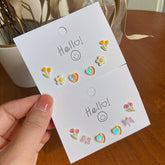 Conjunto de pendientes de tulipán de una semana