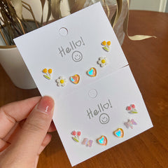 Conjunto de pendientes de tulipán de una semana