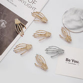 Pinzas para el cabello de Halloween con forma de calavera con garra