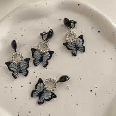 Lindos y geniales pendientes de mariposa negra